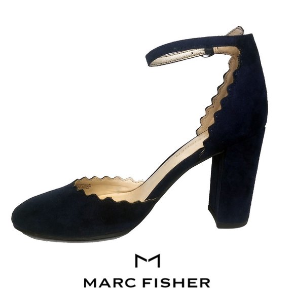 Marc Fisher Shoes - NEW Marc Fisher Navy Blue Sahar Suede Pumps Sz 6 M